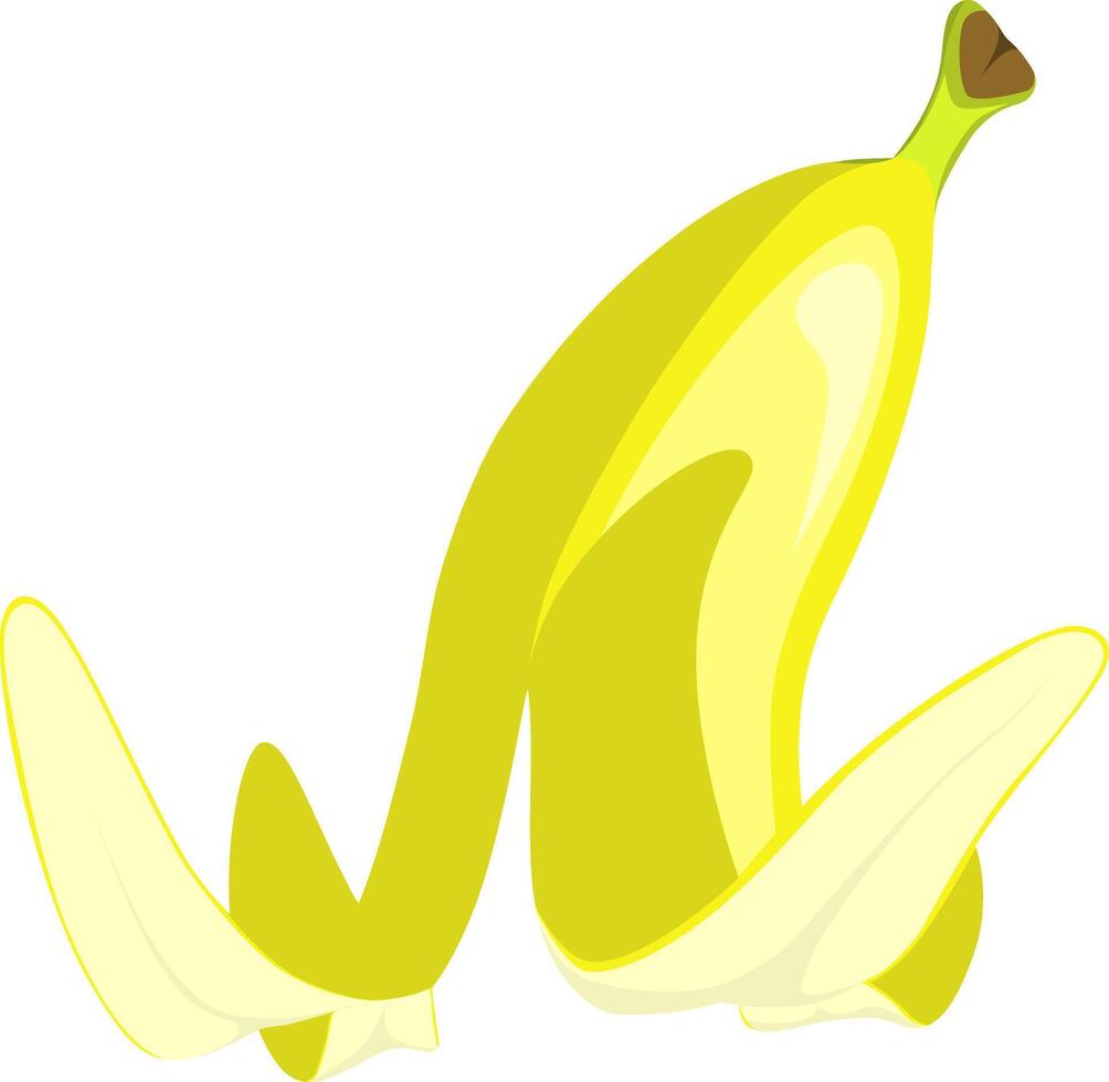 banana skin in flat style. illustration isolated on white background vector
