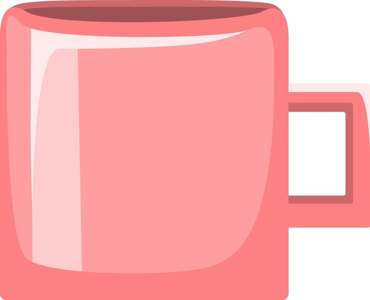 cute bright mug with highlights and shadows on a white background vector