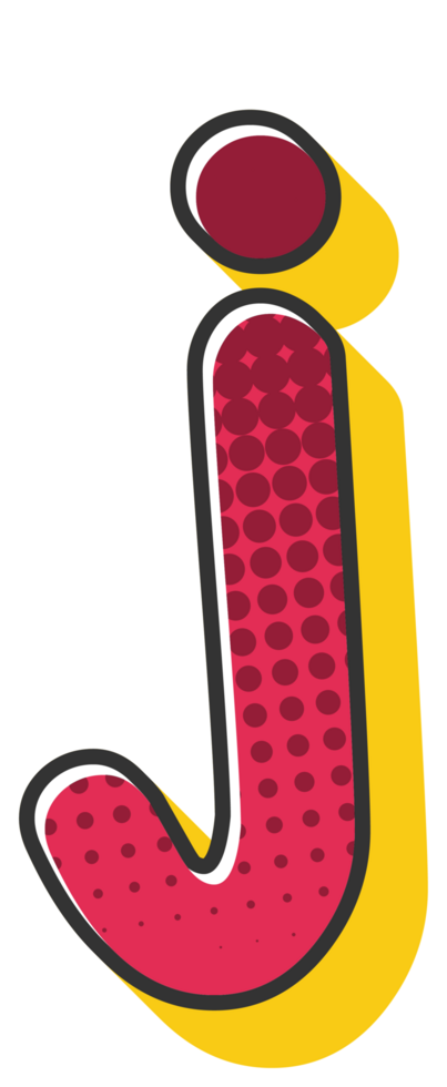 Comic Halftone Alphabet Letter and Number png