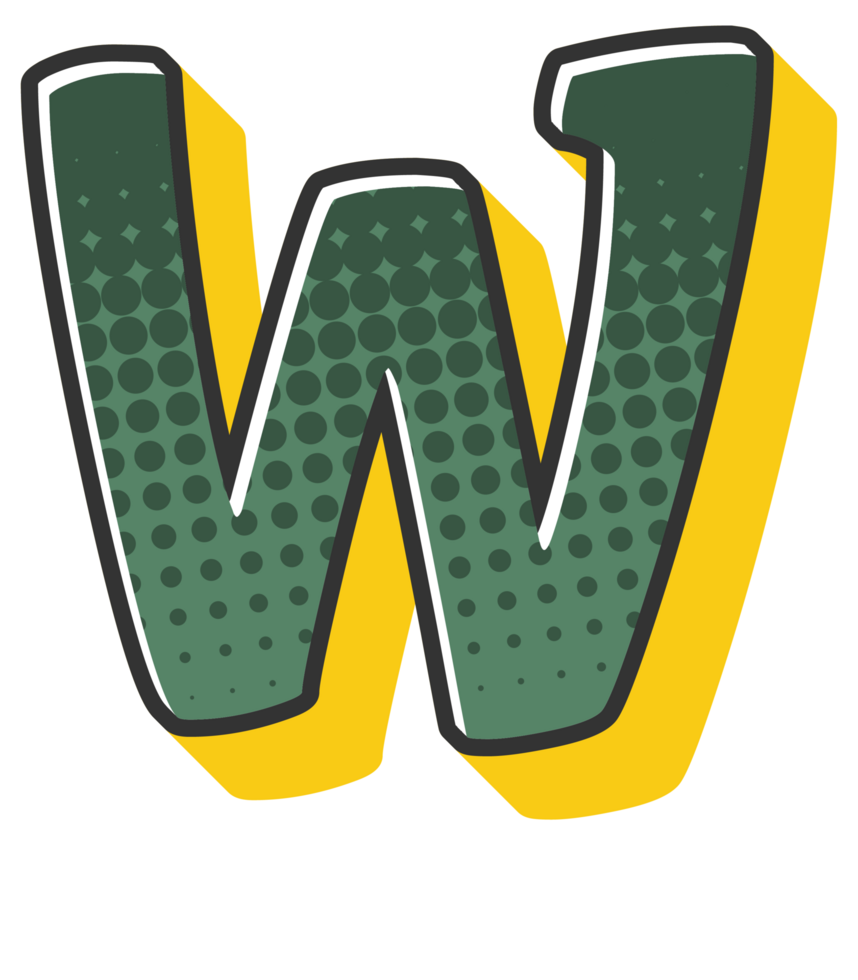 Comic Halftone Alphabet Letter and Number png
