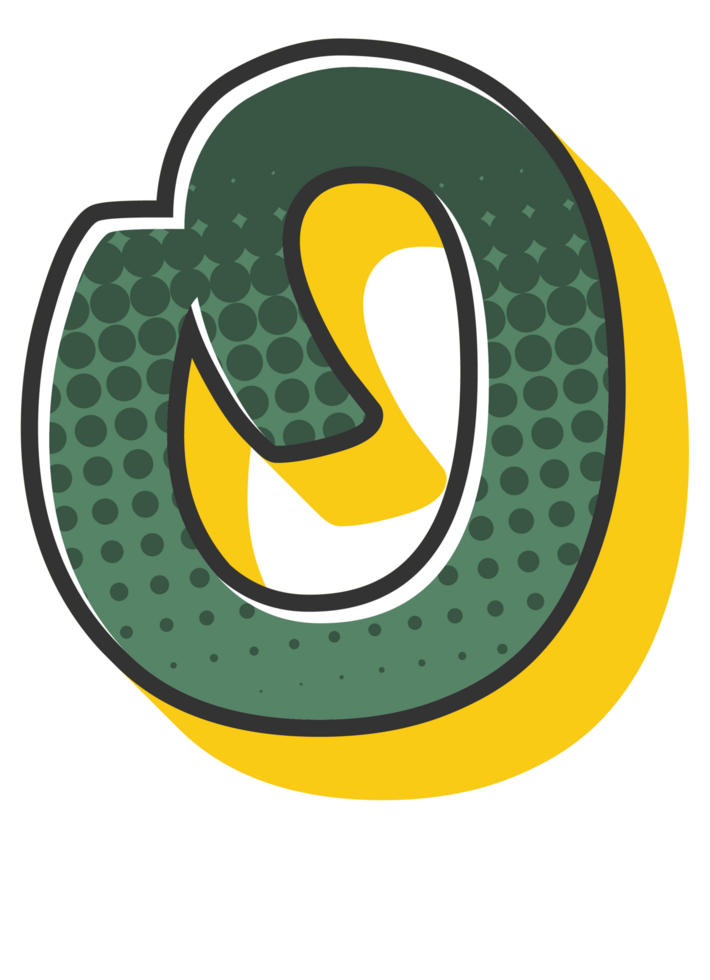 Comic Halftone Alphabet Letter and Number png