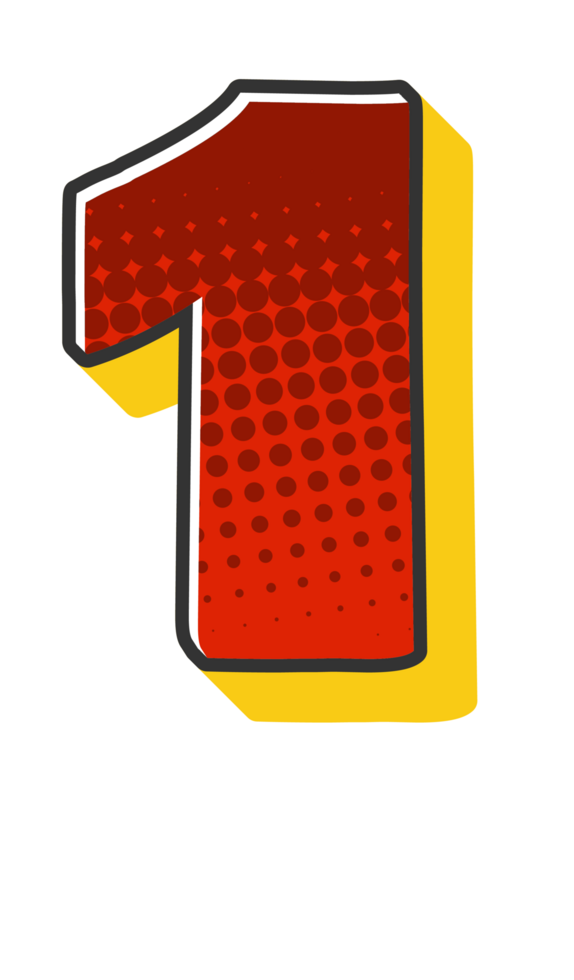 Comic Halftone Alphabet Letter and Number png