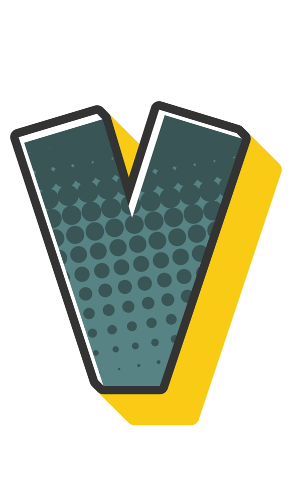 Comic Halftone Alphabet Letter and Number png