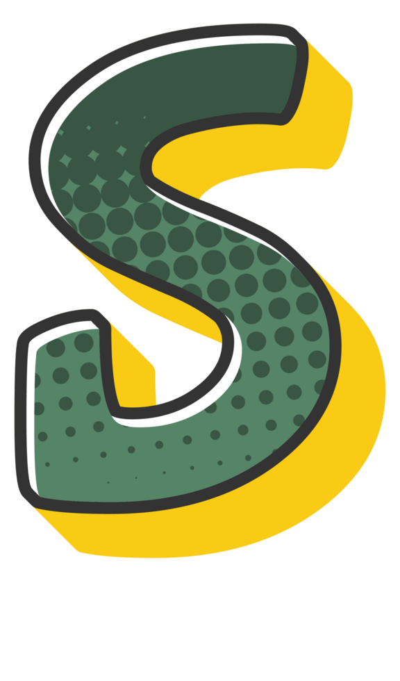 Comic Halftone Alphabet Letter and Number png