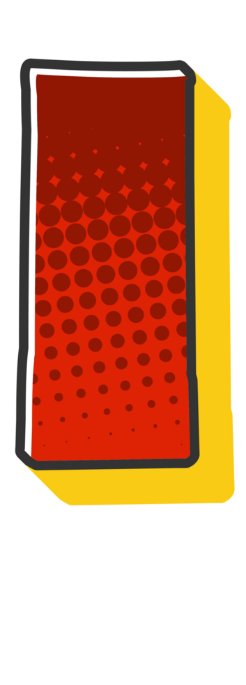 Comic Halftone Alphabet Letter and Number png