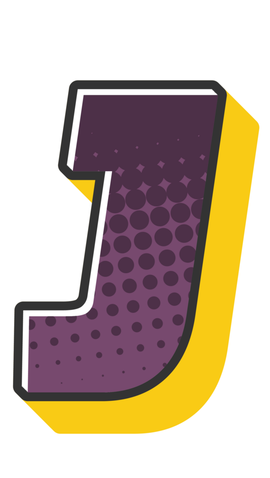 Comic Halftone Alphabet Letter and Number png