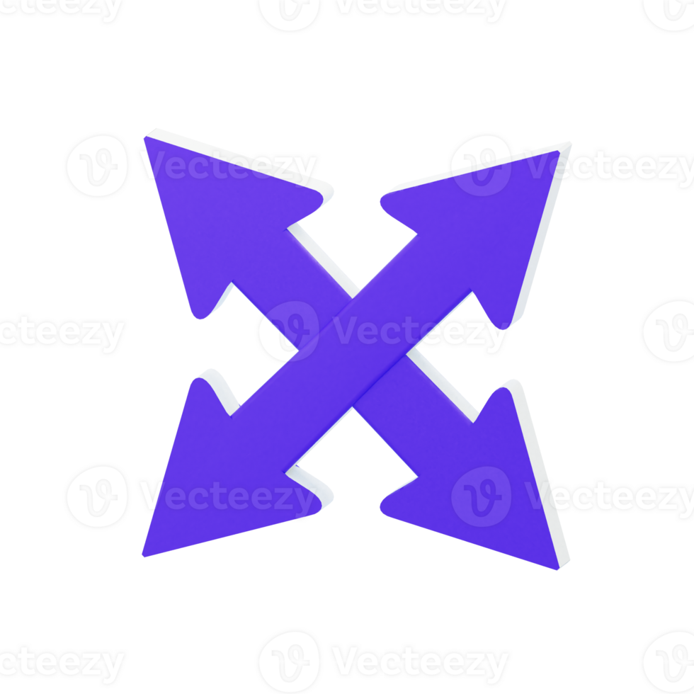 Arrow And Symbol 3D Icon png