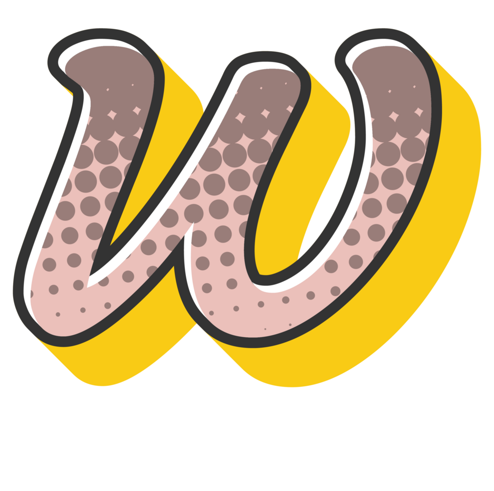 Comic Halftone Alphabet Letter and Number png