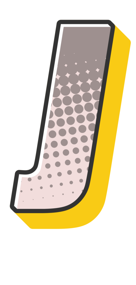 Comic Halftone Alphabet Letter and Number png