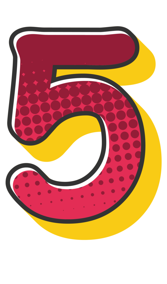 Comic Halftone Alphabet Letter and Number png