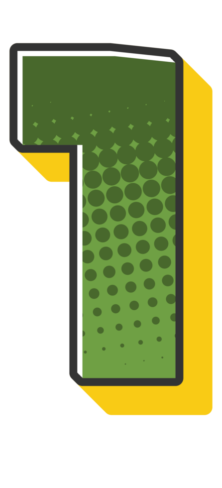 Comic Halftone Alphabet Letter and Number png