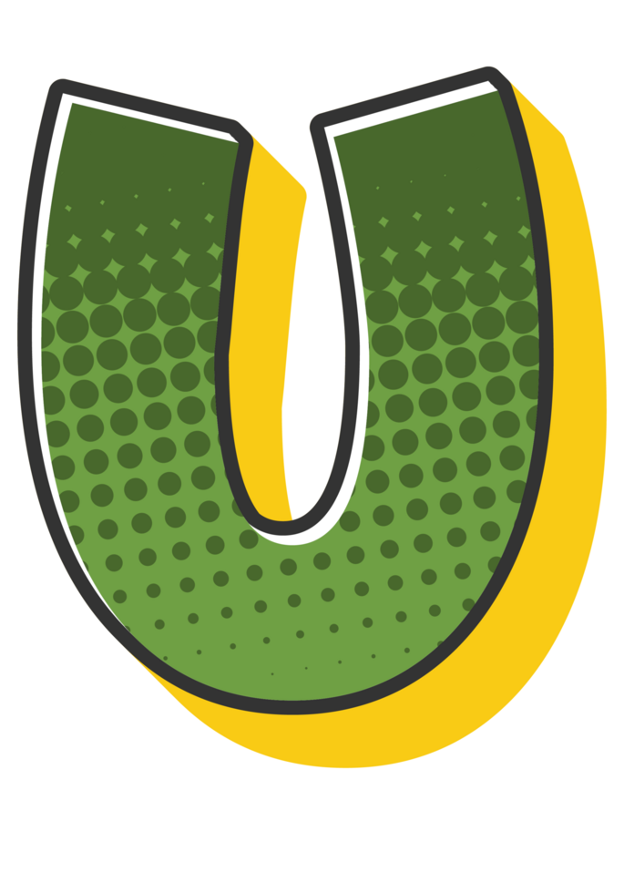 Comic Halftone Alphabet Letter and Number png