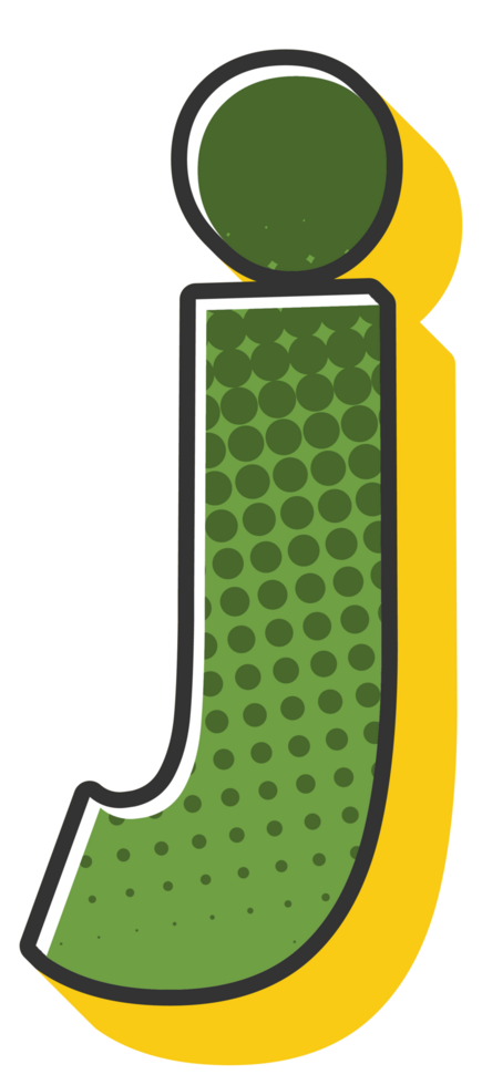 Comic Halftone Alphabet Letter and Number png