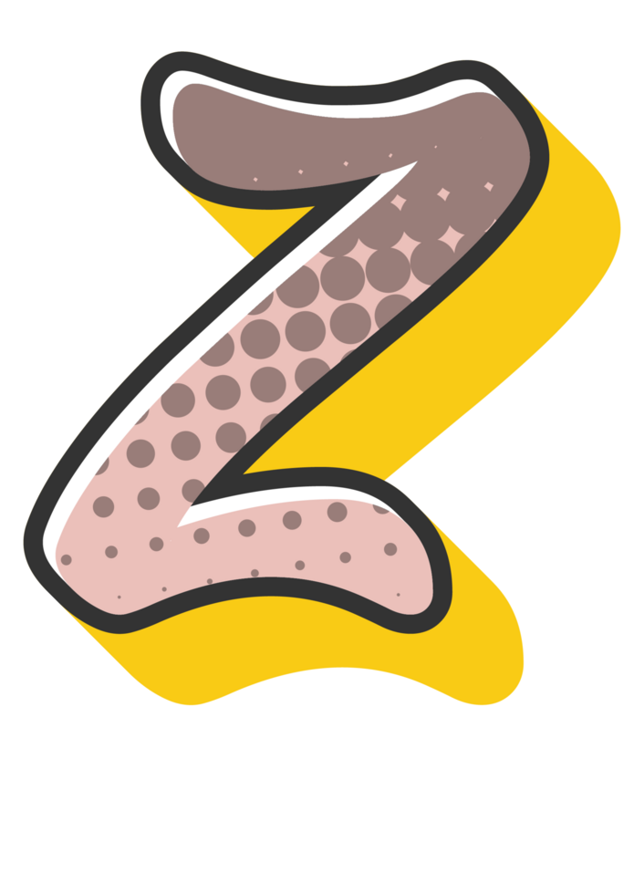 Comic Halftone Alphabet Letter and Number png