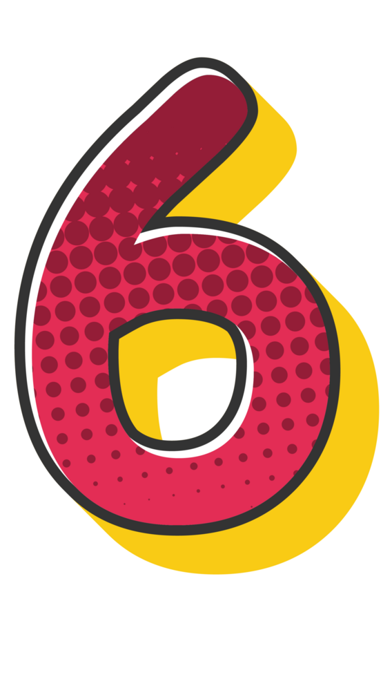 Comic Halftone Alphabet Letter and Number png