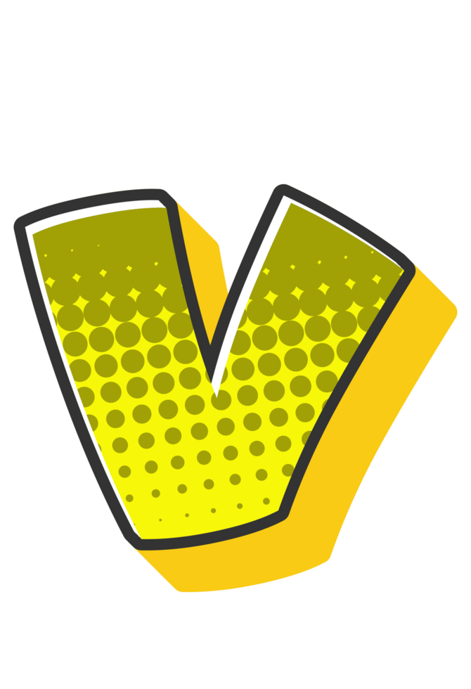 Comic Halftone Alphabet Letter and Number png