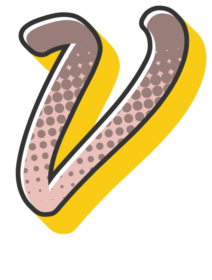 Comic Halftone Alphabet Letter and Number png