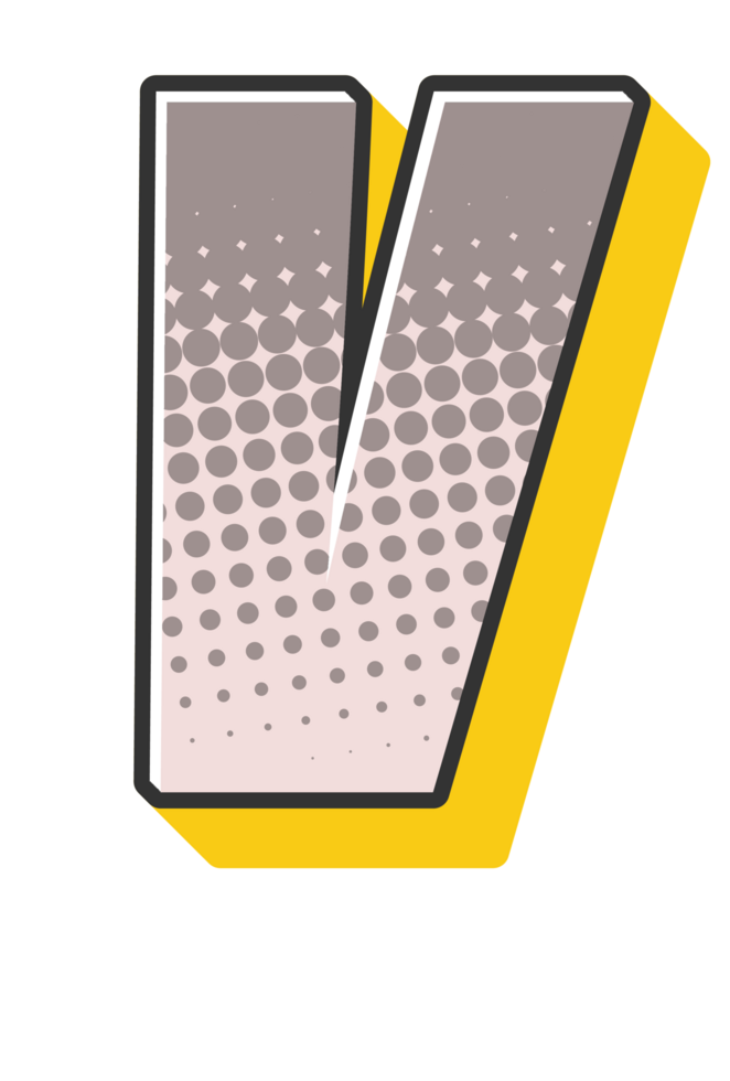 Comic Halftone Alphabet Letter and Number png