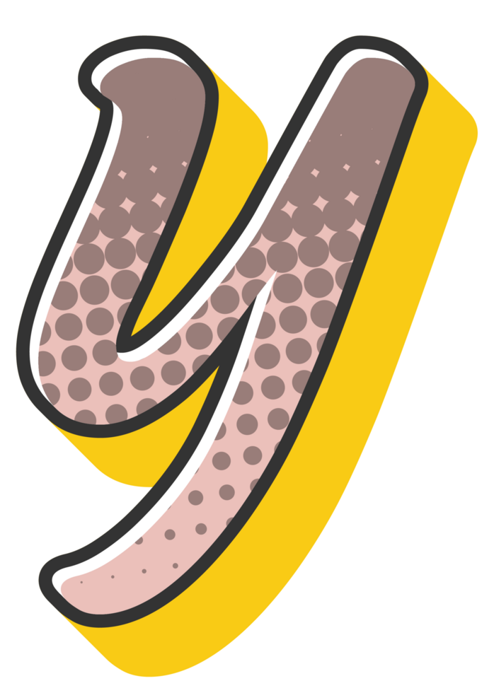 Comic Halftone Alphabet Letter and Number png