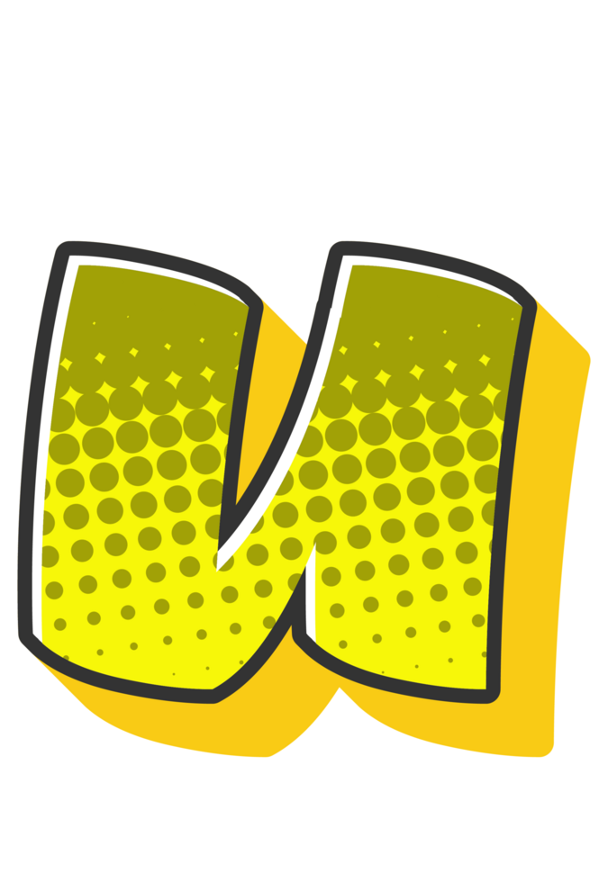 Comic Halftone Alphabet Letter and Number png