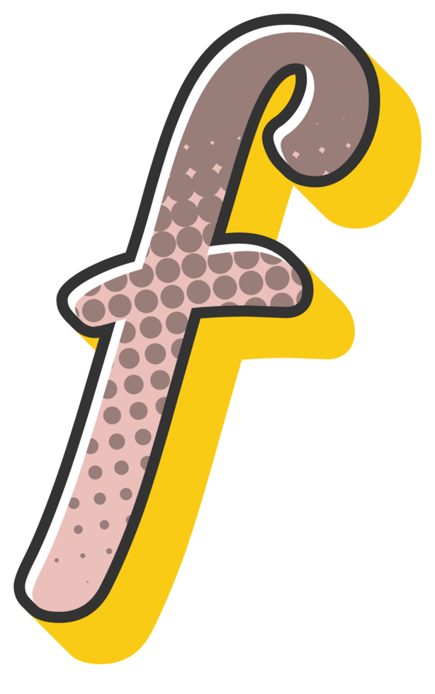 Comic Halftone Alphabet Letter and Number png