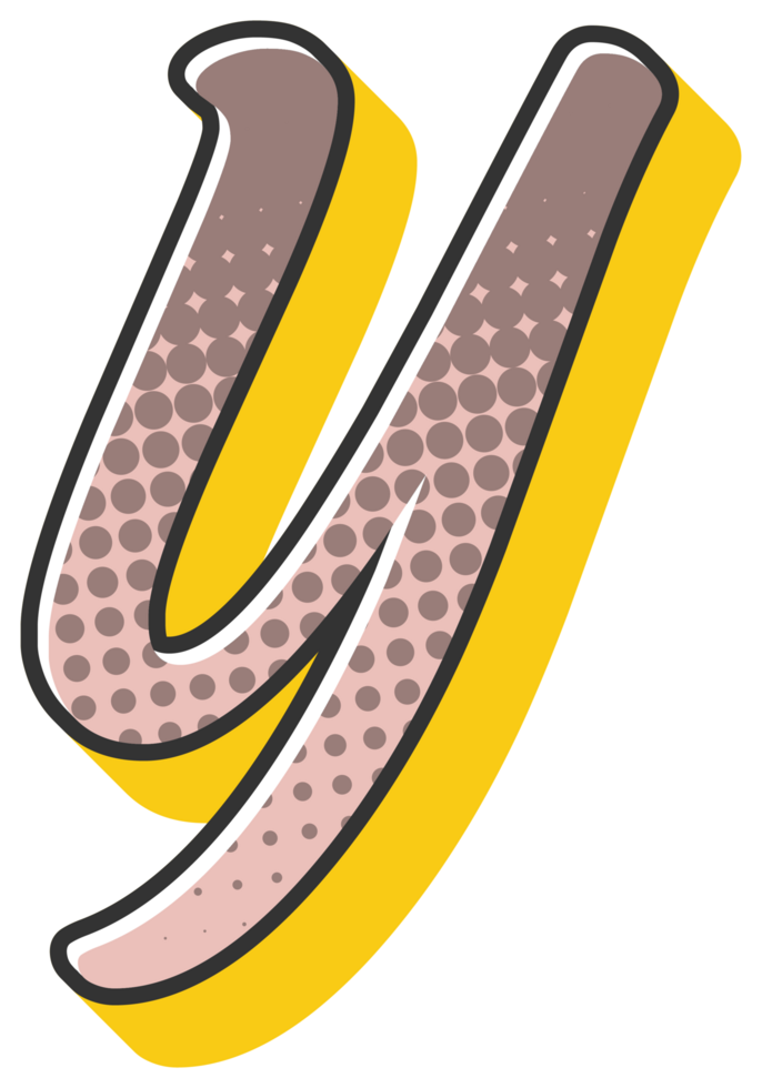 Comic Halftone Alphabet Letter and Number png