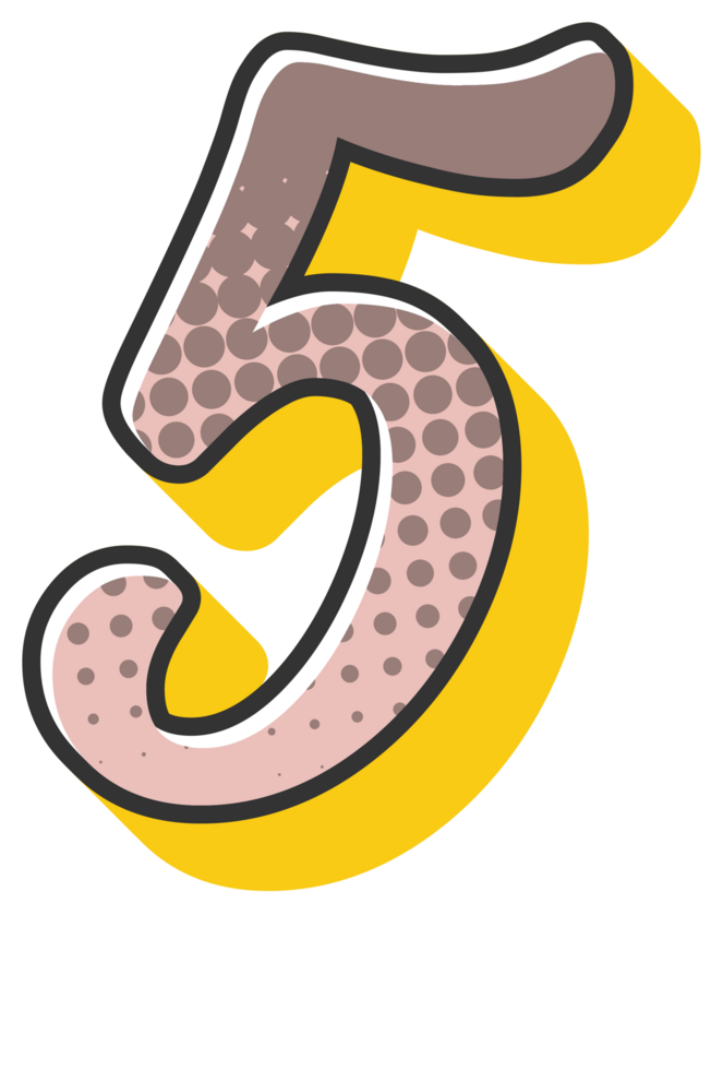 Comic Halftone Alphabet Letter and Number png