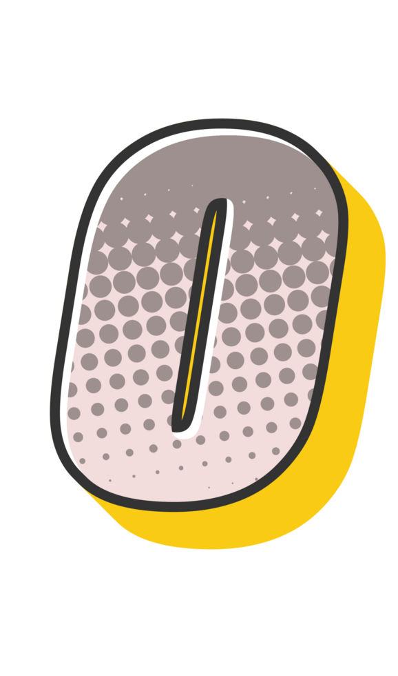 Comic Halftone Alphabet Letter and Number png