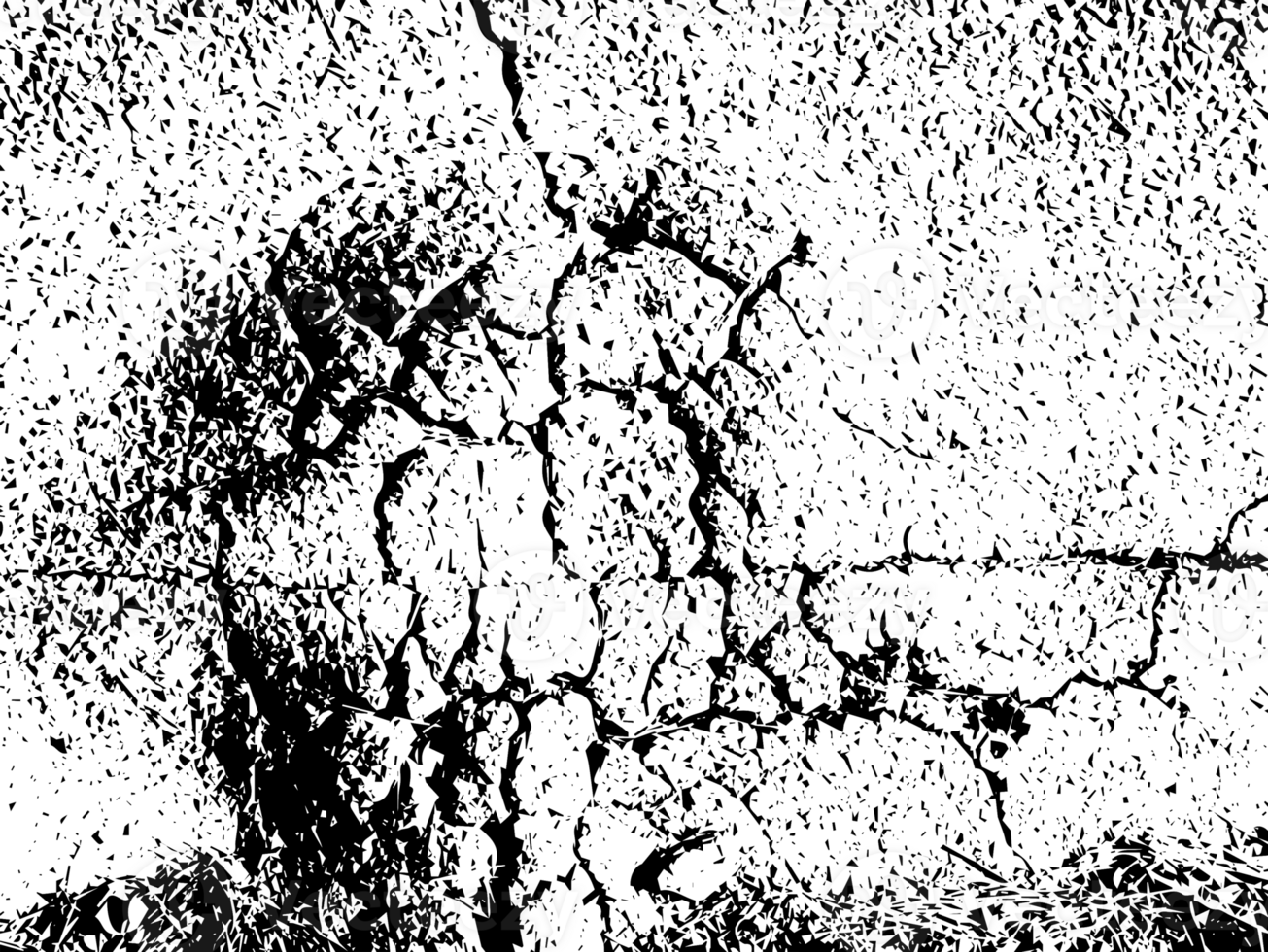 Rustic grunge texture with grain and stains. Abstract noise background. Graphic illustration with transparent background. png