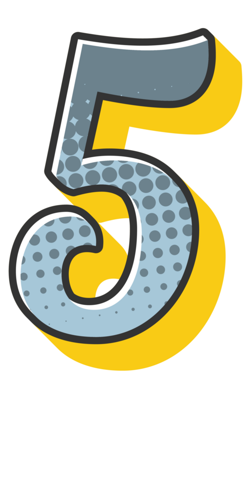 Comic Halftone Alphabet Letter and Number png