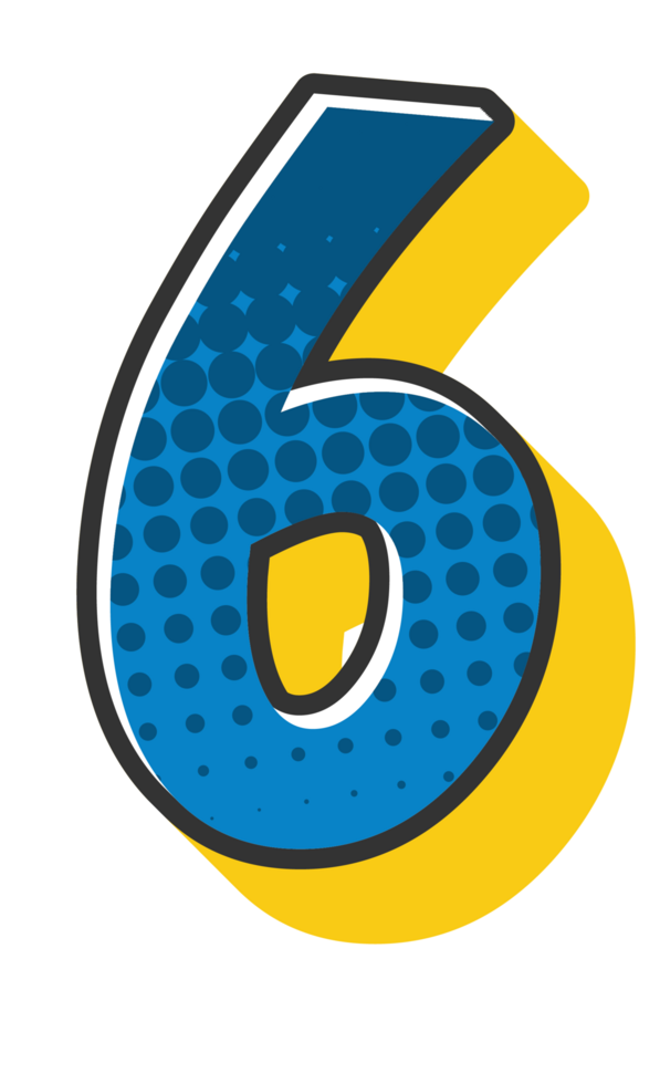 Comic Halftone Alphabet Letter and Number png