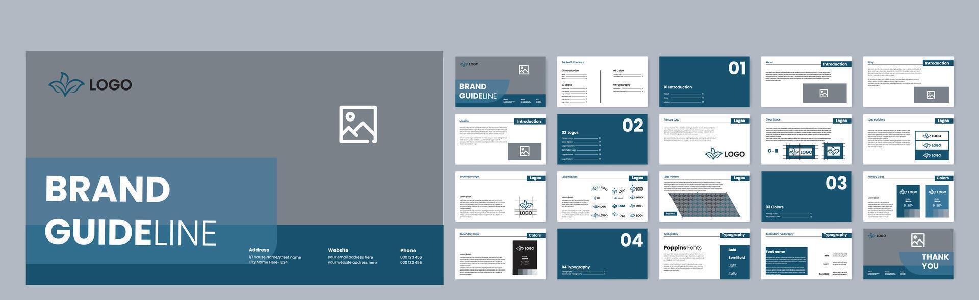 Brand Guidelines Template vector