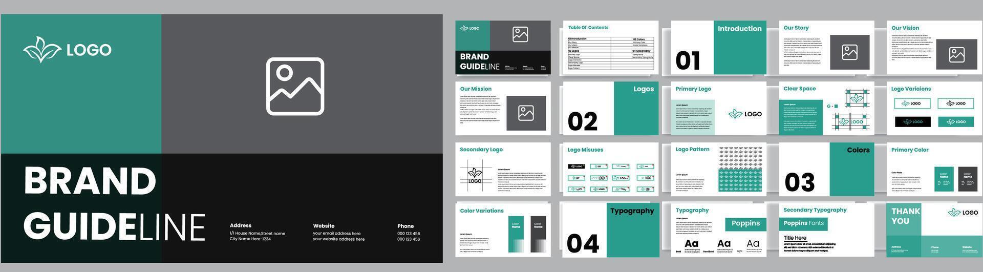 Brand Guidelines Template vector