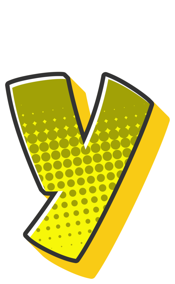Comic Halftone Alphabet Letter and Number png