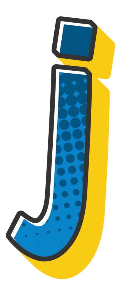 Comic Halftone Alphabet Letter and Number png