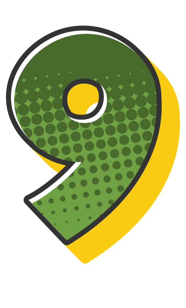 Comic Halftone Alphabet Letter and Number png