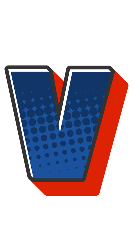 Comic Halftone Alphabet Letter and Number png