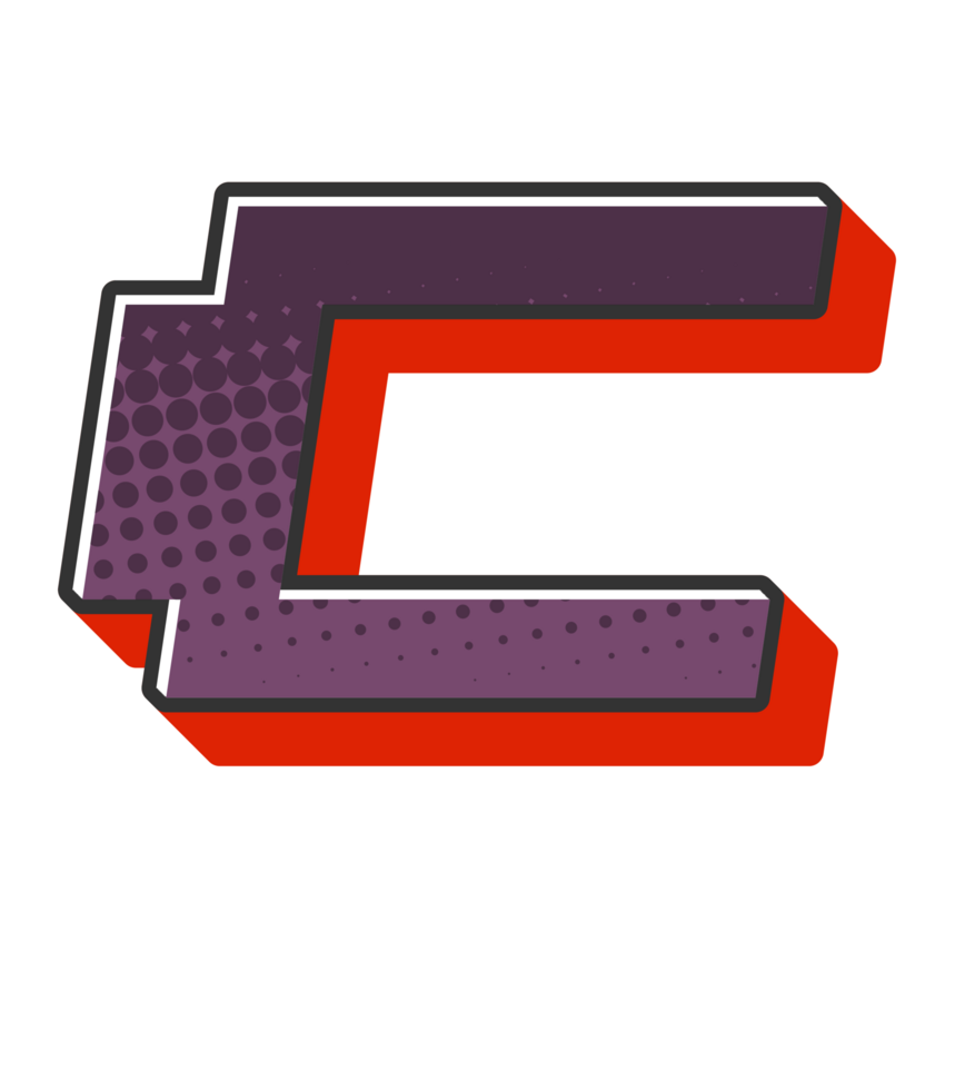 Comic Halftone Alphabet Letter and Number png