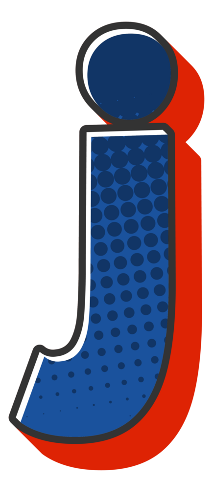 Comic Halftone Alphabet Letter and Number png