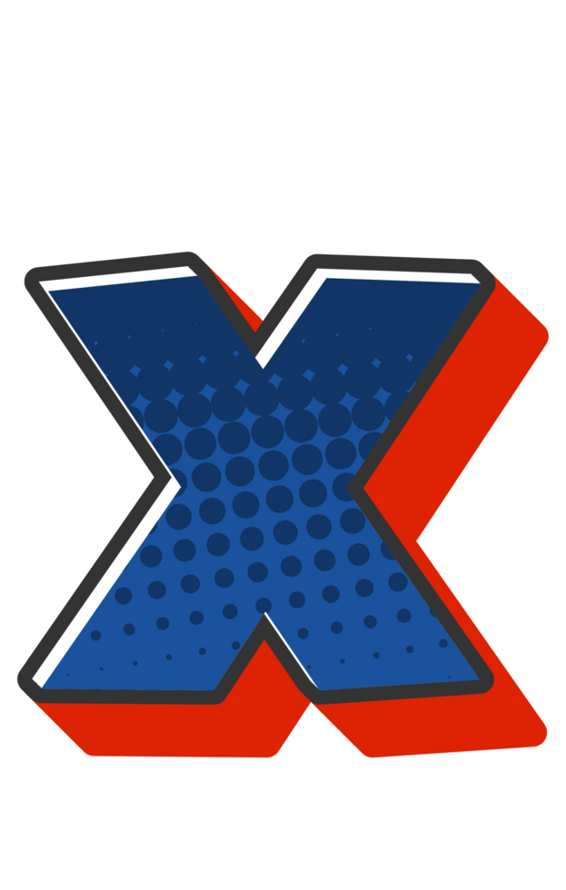 Comic Halftone Alphabet Letter and Number png