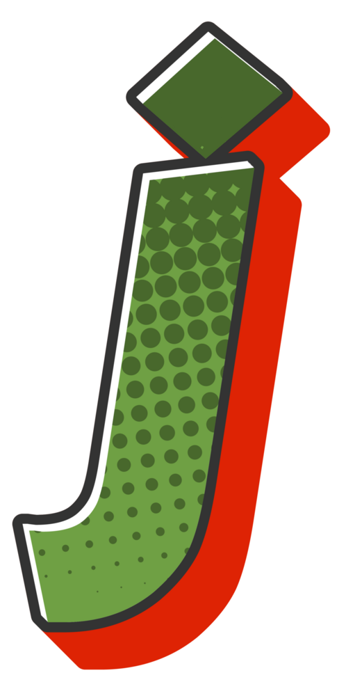 Comic Halftone Alphabet Letter and Number png