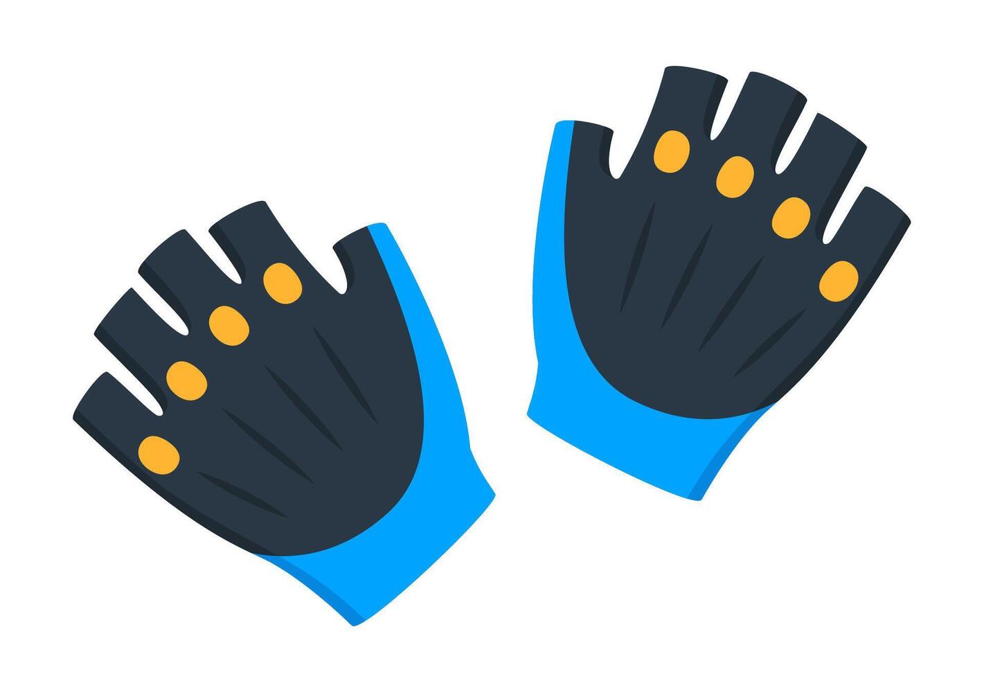 Bicycle gloves for outdoor activities. Bike gloves with cropped fingers. vector