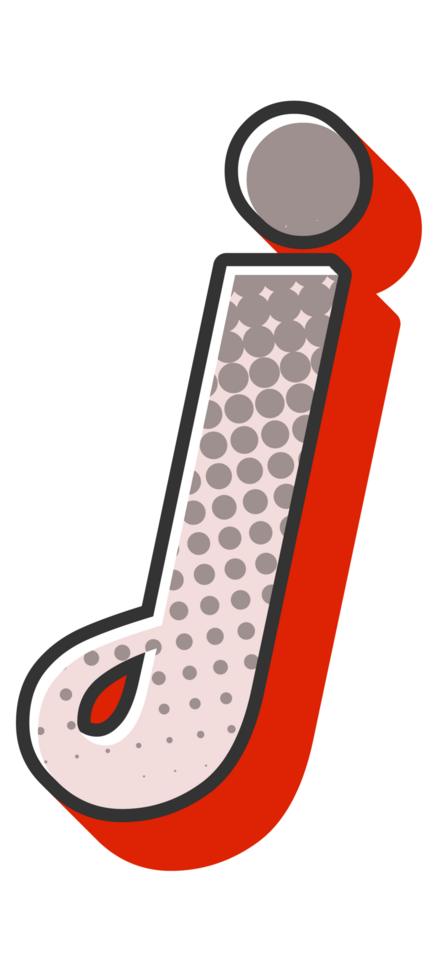 Comic Halftone Alphabet Letter and Number png