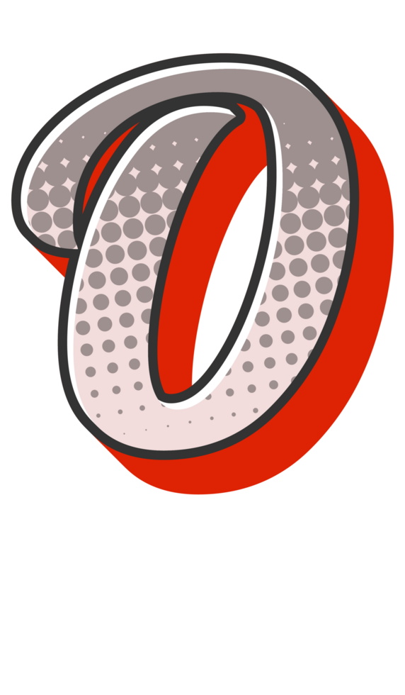 Comic Halftone Alphabet Letter and Number png