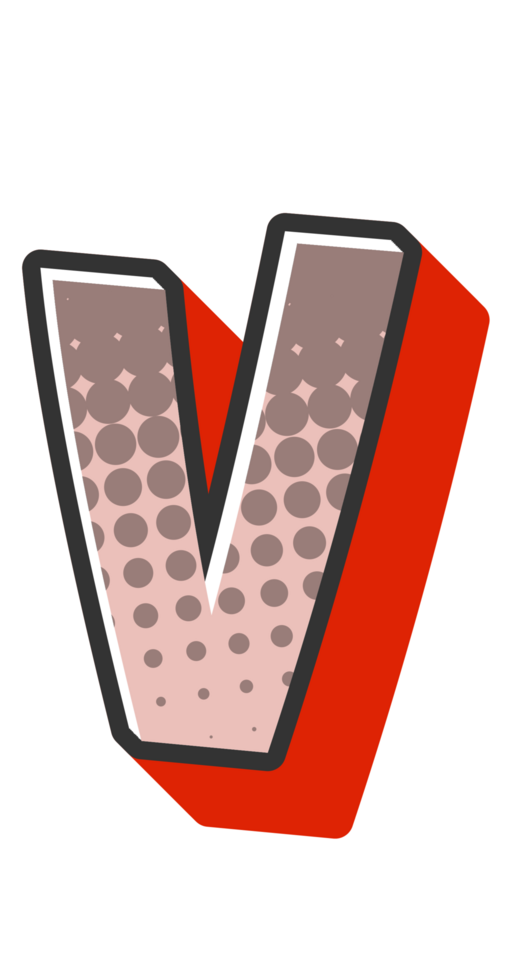 Comic Halftone Alphabet Letter and Number png