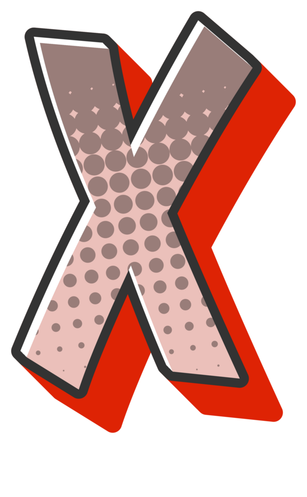 Comic Halftone Alphabet Letter and Number png