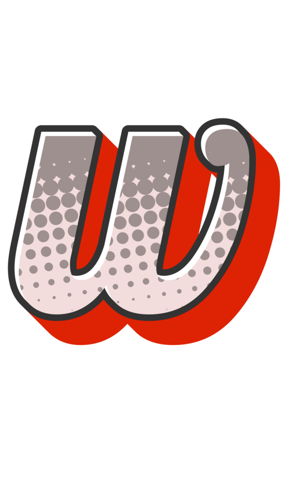 Comic Halftone Alphabet Letter and Number png