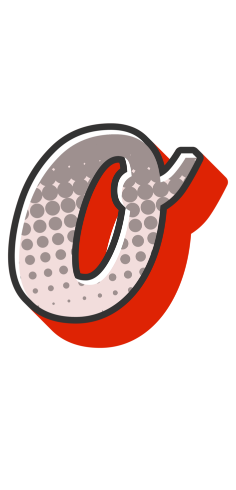 Comic Halftone Alphabet Letter and Number png