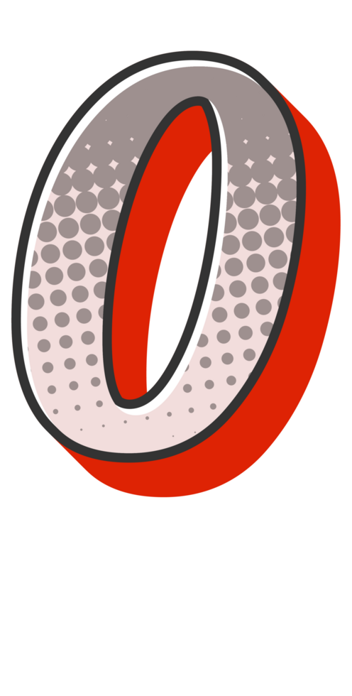 Comic Halftone Alphabet Letter and Number png
