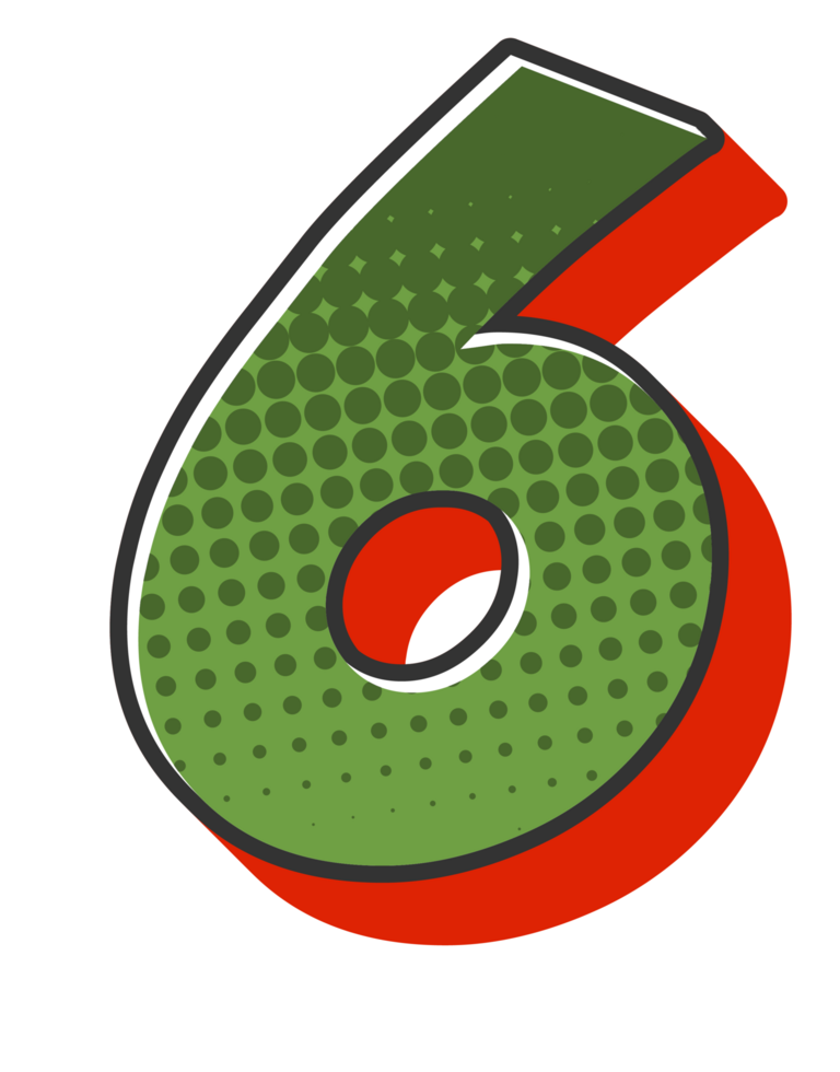Comic Halftone Alphabet Letter and Number png